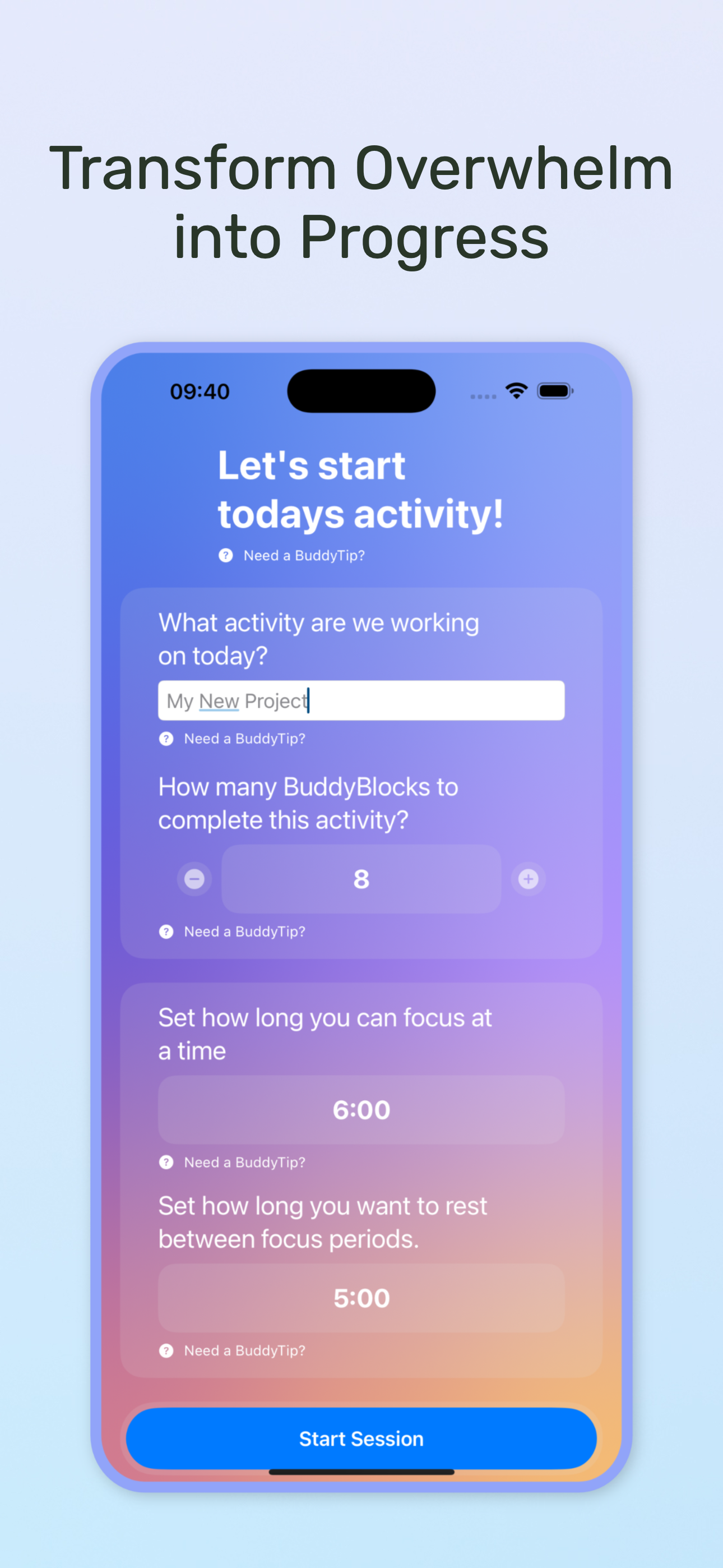 Buddy: ADHD Study Assistant Screenshot 1