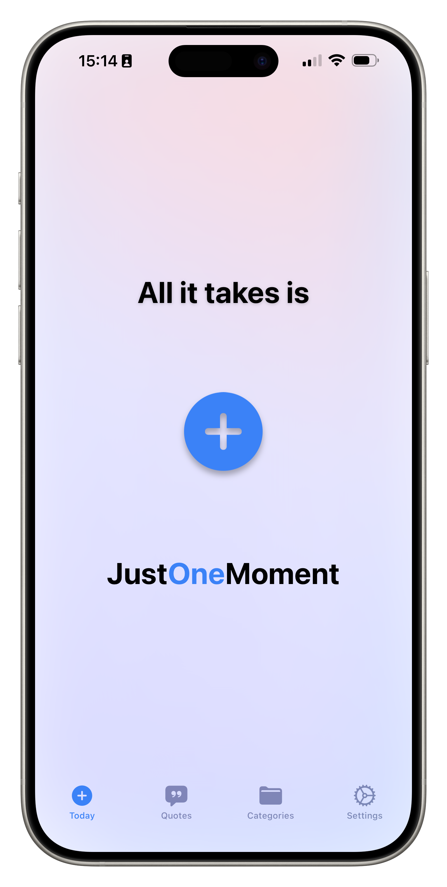 JustOneMoment app